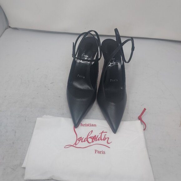 Christian Louboutin Black Strappy Condora Leather Pump - Picture 5 of 12